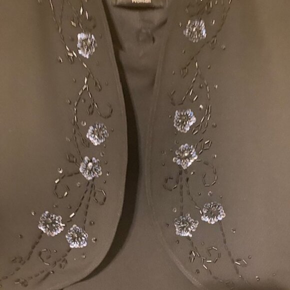 Black Chiffon Dress with Matching Jacket - Picture 5 of 11